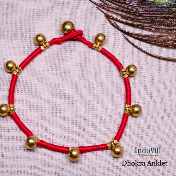 Ethnic design Dhokra Anklet | Laxmi