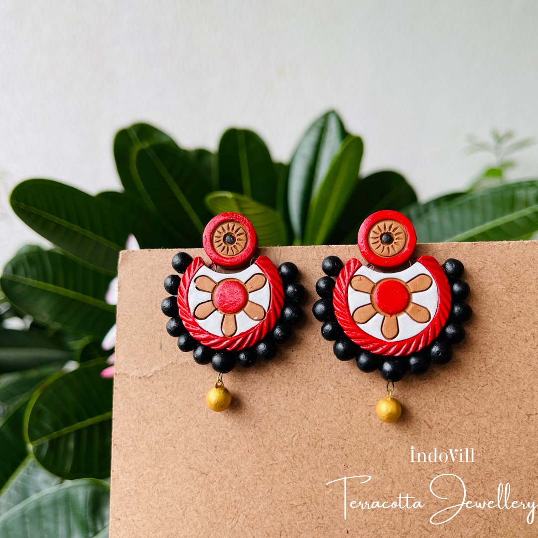 Terracotta hot sale earring designs