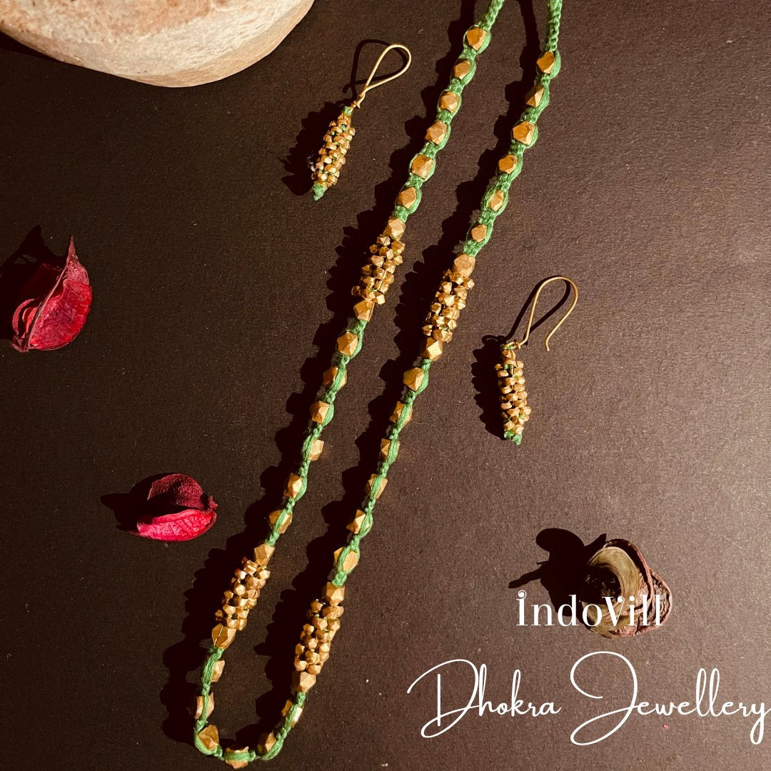 Handcrafted Short Beads Tribal Dhokra Necklace