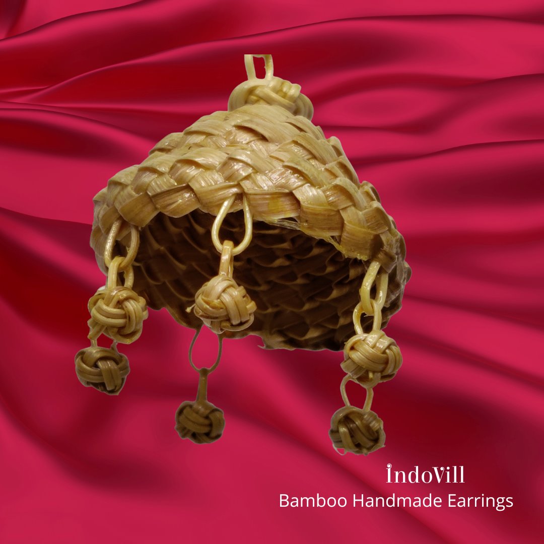 Handmade Bamboo Jhumka Earrings
