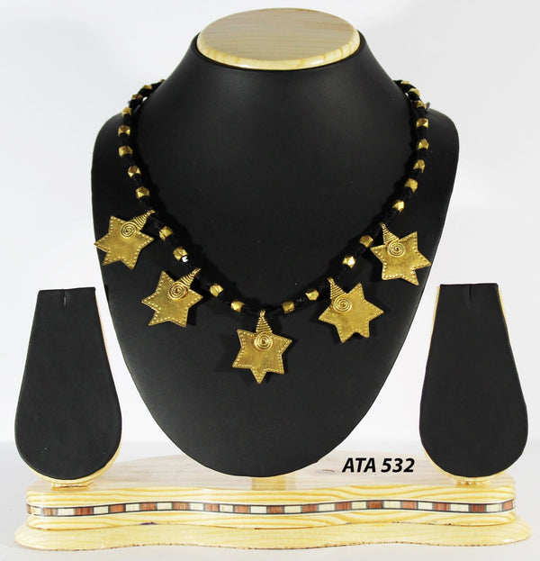 Pure Handmade Dhokra Jewellery | Tribal Jewellery 5 Star Design - IndoVill