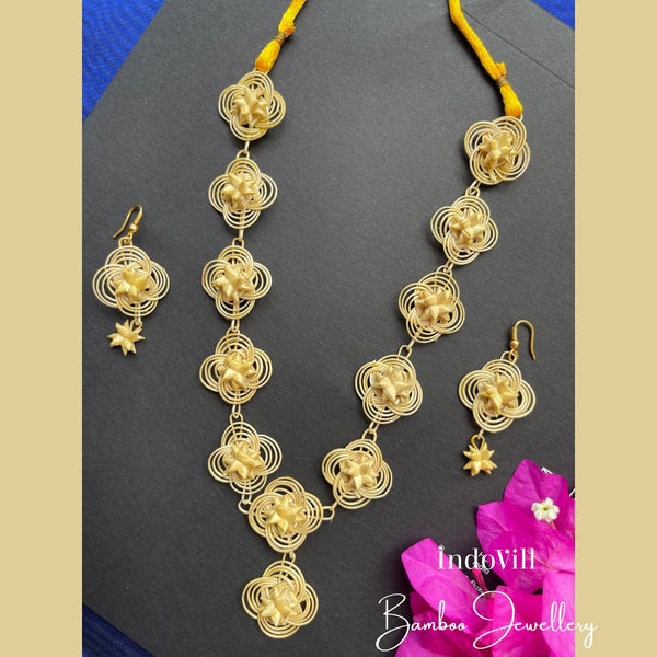 Star flower mandala design bamboo handmade jewelry