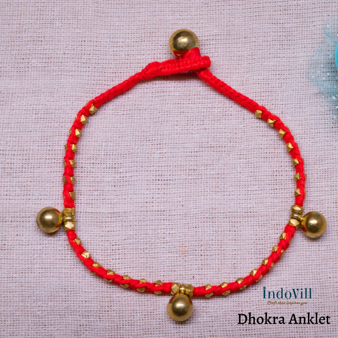 Traditionally Designed Dhokra Anklet